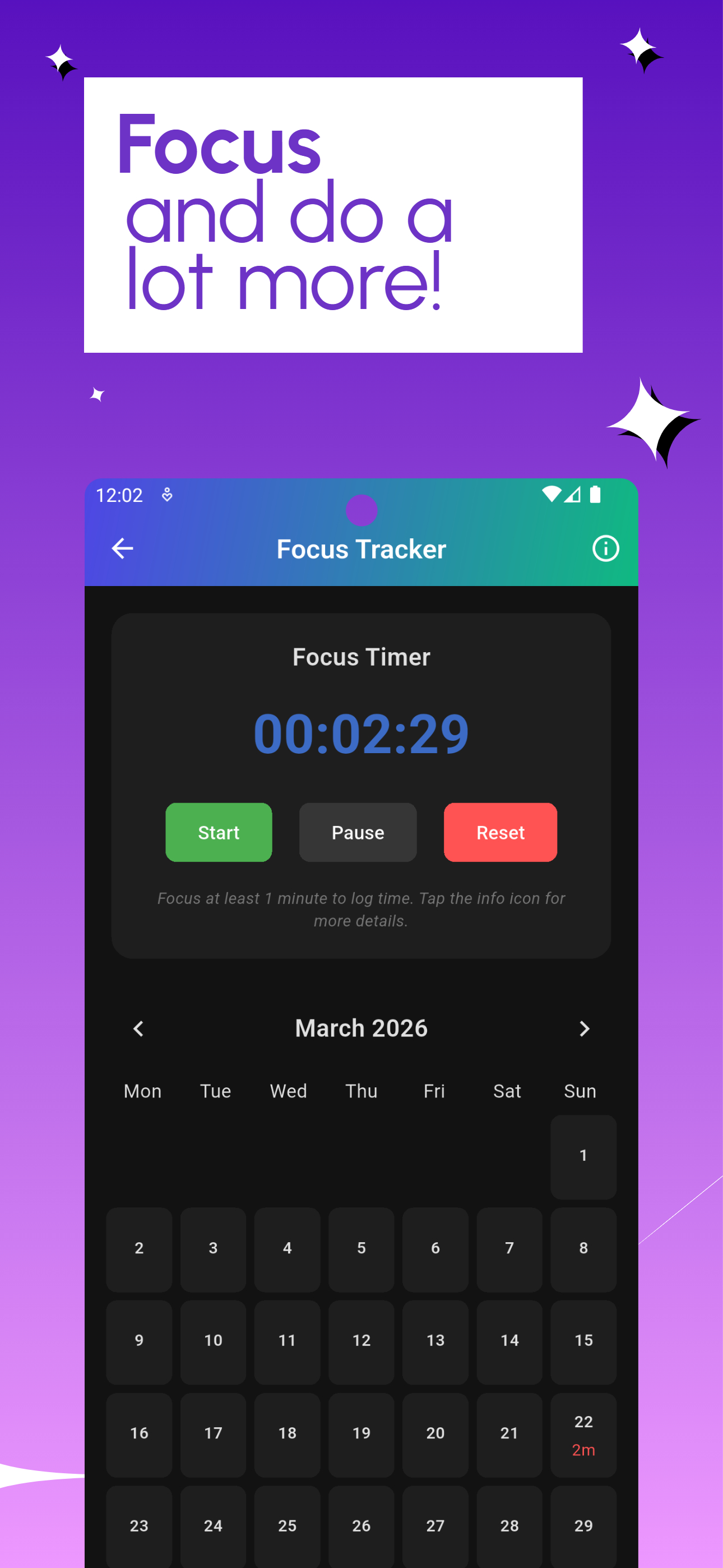 StudTools focus tracker and docs screen