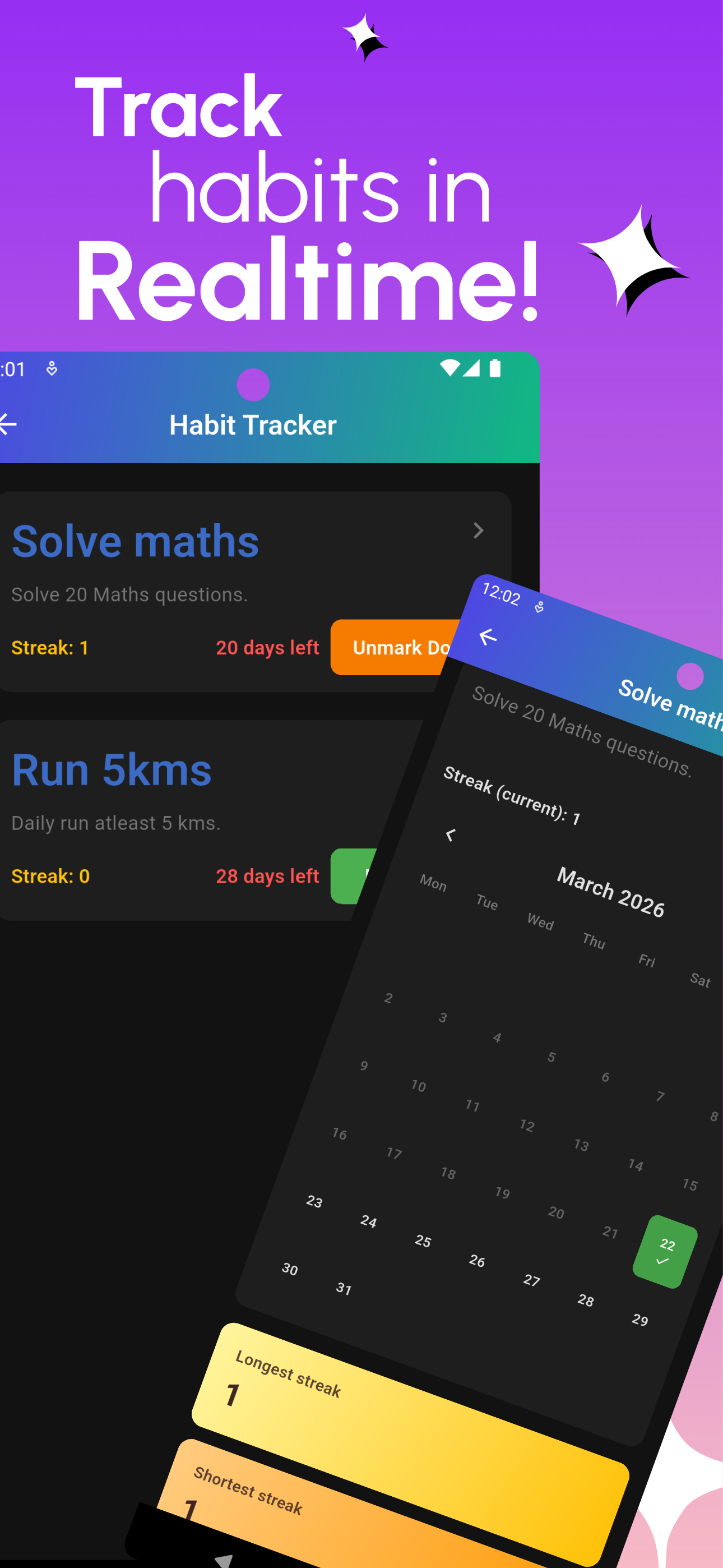 StudTools habit tracker screen